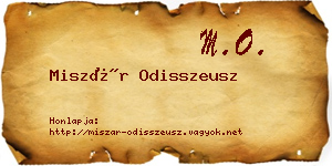 Miszár Odisszeusz névjegykártya
